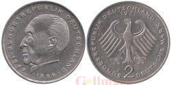 Германия (ФРГ). 2 марки 1971 год. Конрад Аденауэр, 20 лет Федеративной Республике (1949-1969). (J)