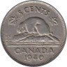  Канада. 5 центов 1940 год. Бобр. 