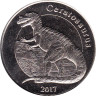  Франция. Майотта. 1 франк 2017 год. Цератозавр. 