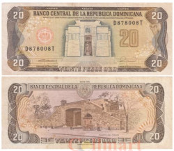 Бона. Доминиканская Республика 20 песо оро 1990 год. Алтарь Отечества. (VF)