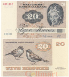 Бона. Дания 20 крон 1988 год. Полина Мария Тутейн. (XF)