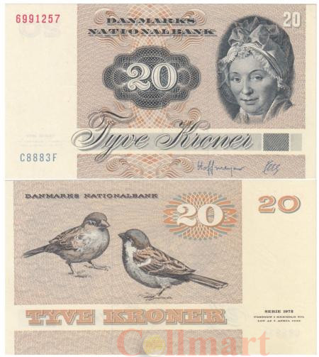  Бона. Дания 20 крон 1988 год. Полина Мария Тутейн. (XF) 