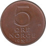 Норвегия. 5 эре 1982 год. Герб. 