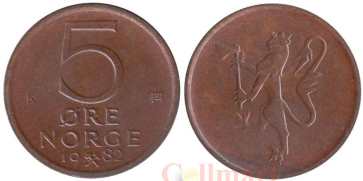  Норвегия. 5 эре 1982 год. 