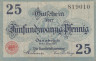  Бона. Германия. Оснабрюк 25 пфеннигов 1917 год. Нотгельд. (VF) 
