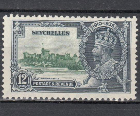  Марка. Сейшельские Острова 1935 год. Серебряный юбилей правления короля Георга V. (12 центов) 