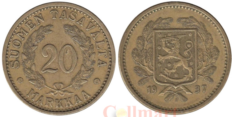  Финляндия. 20 марок 1937 год. 