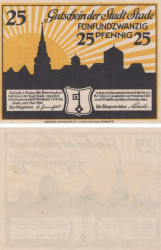 Бона. Германия. Штаде 25 пфеннигов 1920 год. Нотгельд. (XF)