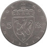 Норвегия. 5 крон 1975 год. 100 лет норвежской кроне. 