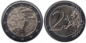  Литва. 2 евро 2022 год. 35 лет программе Эразмус. 