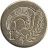  Кипр. 1 цент 1996 год. Стилизованная птица. 