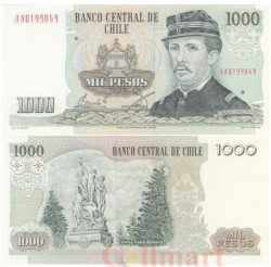 Бона. Чили 1000 песо 1989 год. Игнасио Каррера Пинто. (AU-Пресс)