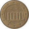  Германия. 50 евроцентов 2002 год. Бранденбургские ворота. (D) 