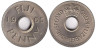  Фиджи. 1 пенни 1965 год. Елизавета II. 