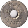  Фиджи. 1 пенни 1965 год. Елизавета II. 
