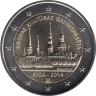  Латвия. 2 евро 2014 год. Рига - Культурная столица Европы. 