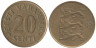  Эстония. 20 сентов 1992 год. 