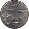  США. 25 центов 2006 год. Квотер штата Северная Дакота. (D) 