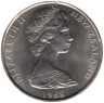  Новая Зеландия. 50 центов 1968 год. Парусник Индевор. 