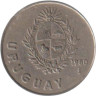  Уругвай. 1 новый песо 1980 год. Цветок эритрины. 
