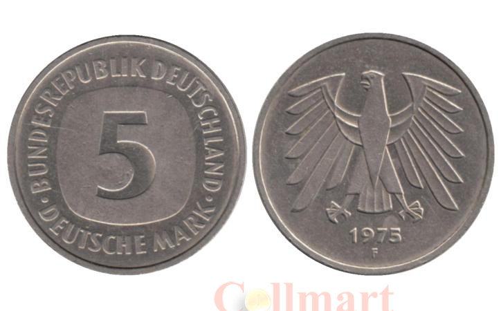  ФРГ. 5 марок 1975 год. (F) 