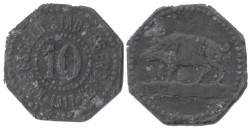 Германия. Эбербах. 10 пфеннигов 1917 год. Нотгельд.