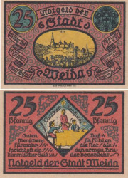 Бона. Германия. Вайда 25 пфеннигов 1921 год. Нотгельд. (XF)