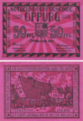 Бона. Германия. Оппург 50 пфеннигов 1921 год. Нотгельд. (XF)