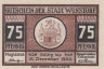 Бона. Германия. Вунсторф 75 пфеннигов 1922 год. Нотгельд. (XF) 