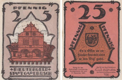 Бона. Германия. Гадебуш 25 пфеннигов 1921 год. Нотгельд. (XF)