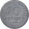  Нидерланды. 10 центов 1942 год. Цветок. 