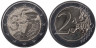  Латвия. 2 евро 2022 год. 35 лет программе Эразмус. 