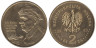  Польша. 2 злотых 2003 год. Генерал Станислав Мачек (1892-1994). 