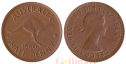 Австралия. 1/2 пенни 1960 год. Кенгуру.