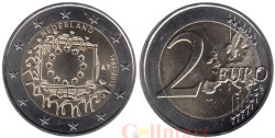 Нидерланды. 2 евро 2015 год. 30 лет флагу Европейского союза.