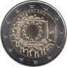  Нидерланды. 2 евро 2015 год. 30 лет флагу Европейского союза. 