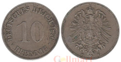 Германская империя. 10 пфеннигов 1876 год. (F)