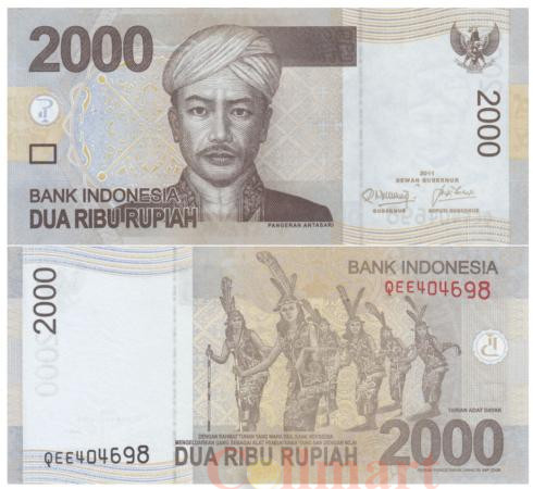  Бона. Индонезия 2000 рупий 2011 год. Принц Антасари. (Пресс) 