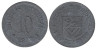  Германия. Бергцаберн. 10 пфеннигов 1917 год. Нотгельд. 