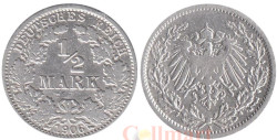 Германская империя. 1/2 марки 1906 год. (А)