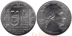 США. 25 центов 2024 год. 11-я монета. Американские женщины - Паули Мюррей. (D)