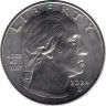  США. 25 центов 2024 год. 11-я монета. Американские женщины - Паули Мюррей. (D) 