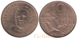 Франция. 10 франков 1983 год. 200 лет со дня рождения Стендаля.