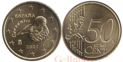 Испания. 50 евроцентов 2021 год. Мигель де Сервантес.