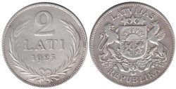 Латвия. 2 лата 1925 год.