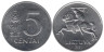  Литва. 5 центов 1991 год. 