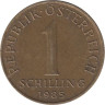  Австрия. 1 шиллинг 1985 год. 