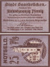  Бона. Германия. Саарбрюккен 25 пфеннигов 1919 год. Нотгельд. (XF) 
