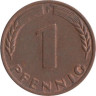  ФРГ. 1 пфенниг 1950 год. (F) 