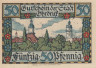  Бона. Германия. Ордруф 50 пфеннигов 1921 год. Герб цветной. Нотгельд. (XF) 